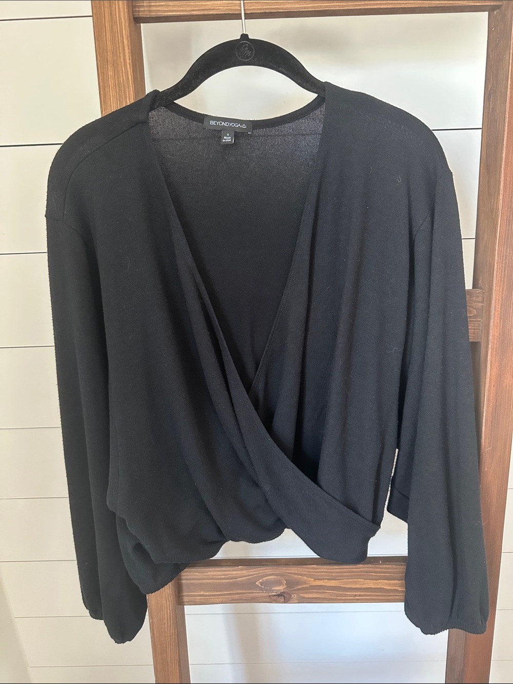 Beyond Yoga Black Long Sleeve Knit Top